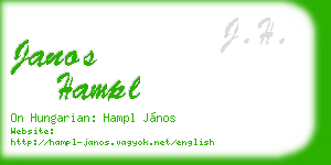 janos hampl business card